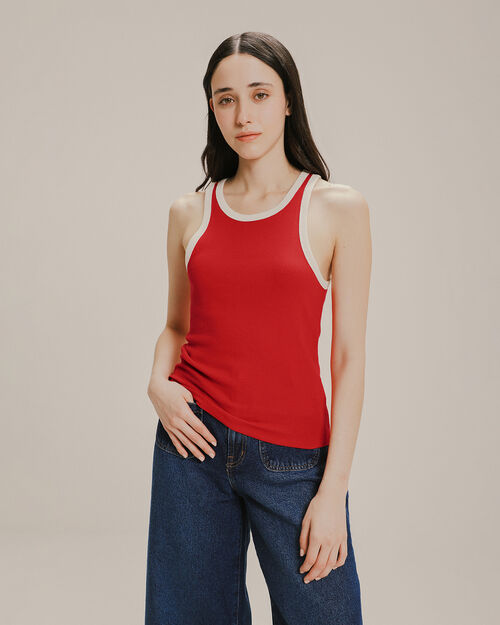 Tank Top Rib Contraste